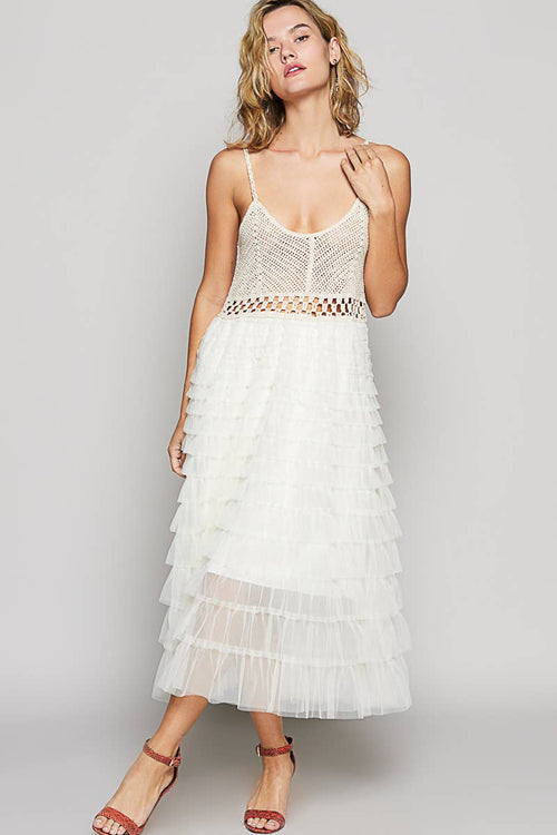 SMC47 Lace Crochet Dress