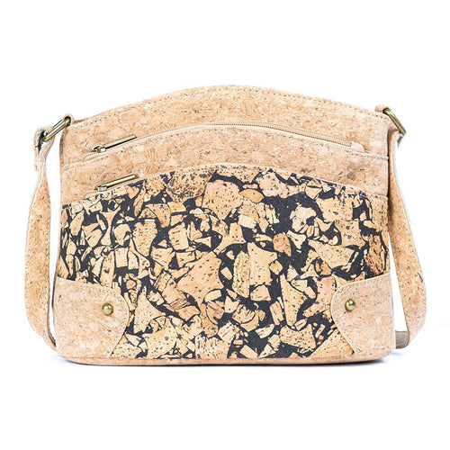 Triple-Zip Crossbody – Crafted from Cork and Coffee 2340