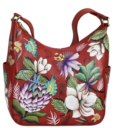 Hand Painted Classic Hobo With Side Pockets - 382