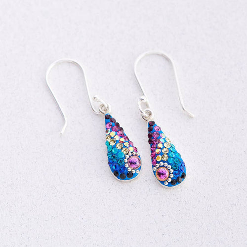 Crystal and Silver Petite Fairy Teardrop Earrings 8124