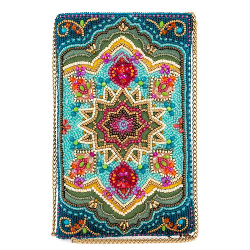 Venice Beaded Multi-Color Mosiac Crossbody Phone Bag