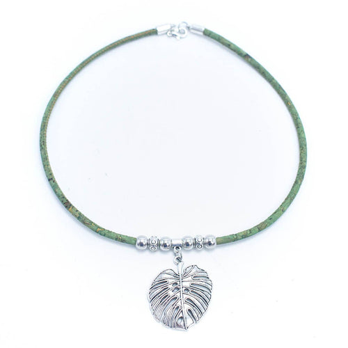 Cork Leaf Handmade Necklace 107