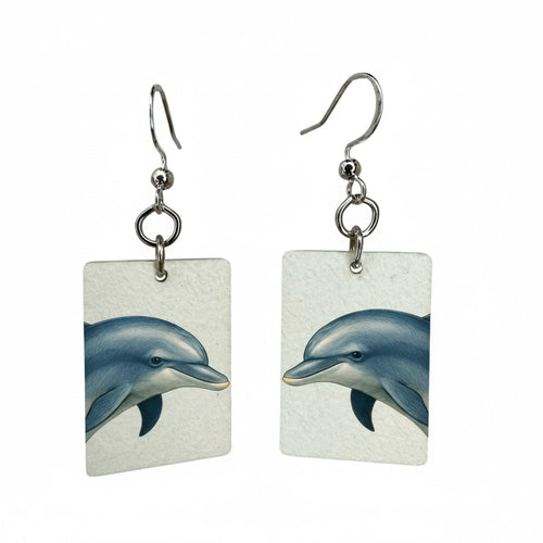 Sea Theme Green Tree Earrings