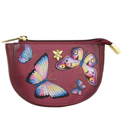 Anuschka Leather Zip Pouch Purse - 2085