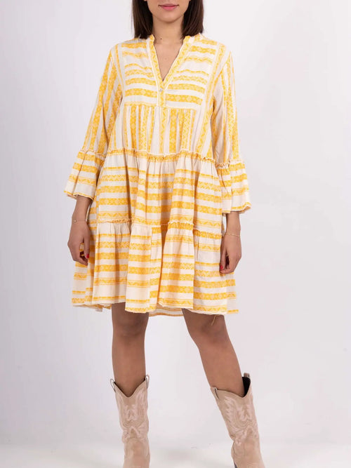 Greek 88 Dress Mustard
