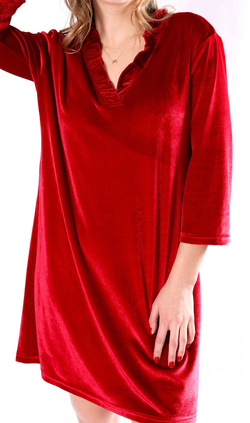 Vivienne Red Velvet Dress – Small *