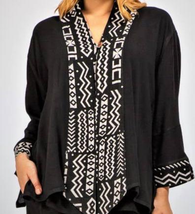 Dairi Brand 787 Print Trim Jacket with Button