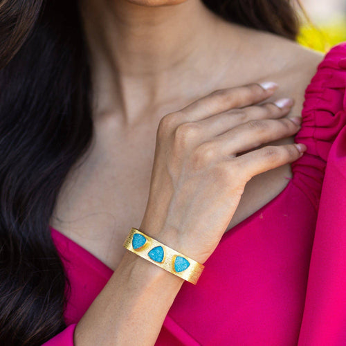 Triangle Druzy Bracelet - VBR0002 Blue