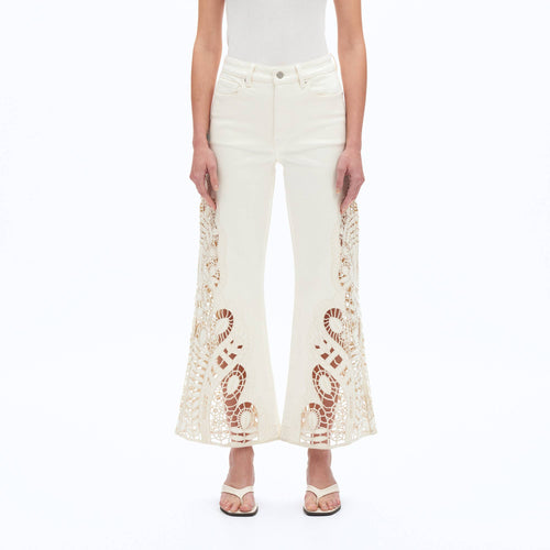 High Rise Wide Leg Twill Pants BYW8192
