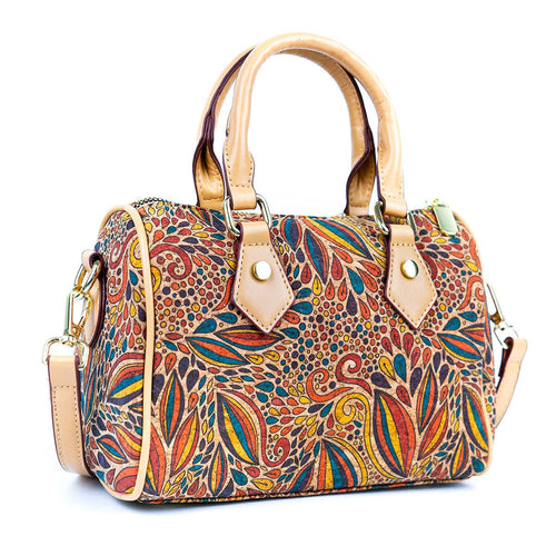 Floral Cork Crossbody Barrel Bag 2335