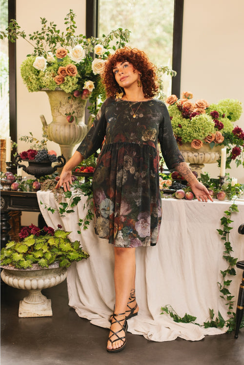 Flight of FancyArtist Tunic Dress With Pockets & Hummingbird