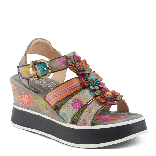 Floral Bloom Grey Multi L'Artiste Sandals