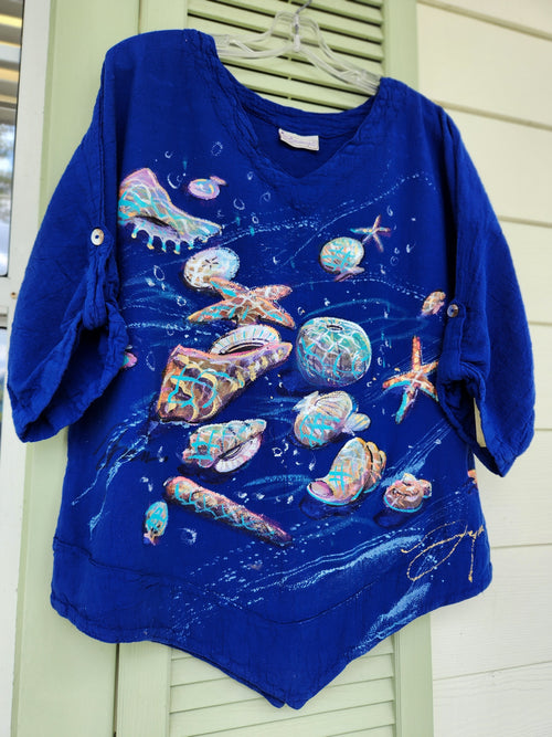 Caspian Sea Hand-Painted Top