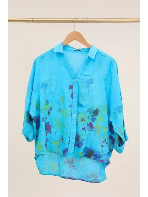 48902 Floral Linen Shirt