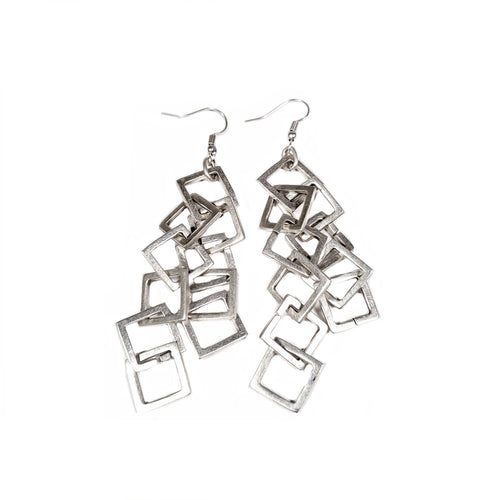 Pewter Silver Earrings